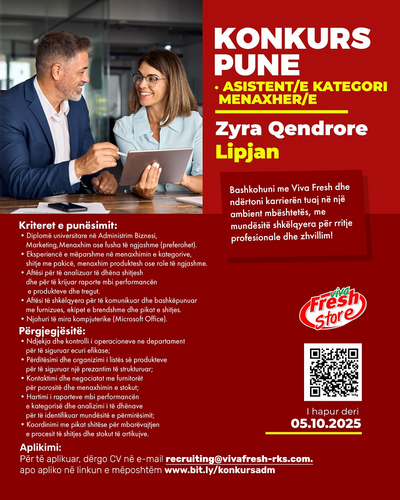 Asistent/e Kategori Menaxher/e